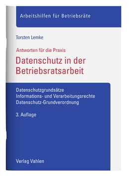 Abbildung von Lemke | Datenschutz in der Betriebsratsarbeit | 3. Auflage | 2022 | beck-shop.de