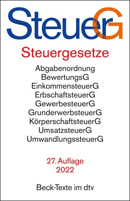 Abbildung von Steuergesetze: SteuerG | 27. Auflage | 2022 | 5765 | beck-shop.de