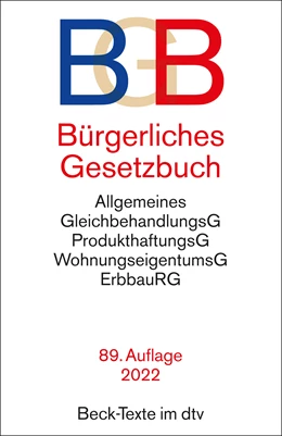 Abbildung von Bürgerliches Gesetzbuch: BGB | 89. Auflage | 2022 | 5001 | beck-shop.de