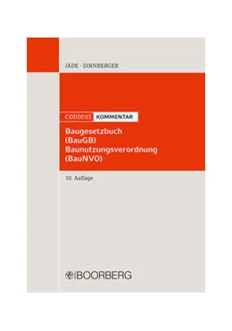 Abbildung von Jäde / Dirnberger | Baugesetzbuch, Baunutzungsverordnung: BauGB, BauNVO | 10. Auflage | 2022 | beck-shop.de