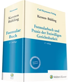 Abbildung von Kersten / Bühling | Formularbuch und Praxis der Freiwilligen Gerichtsbarkeit | 27. Auflage | 2023 | beck-shop.de