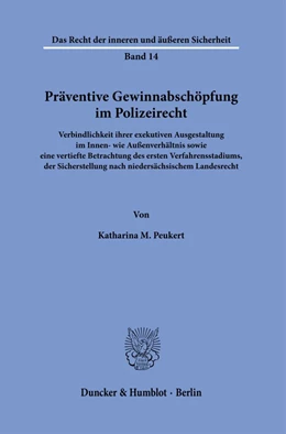 Abbildung von Peukert | Präventive Gewinnabschöpfung im Polizeirecht | 1. Auflage | 2022 | beck-shop.de