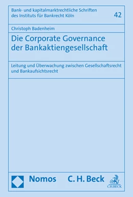 Abbildung von Badenheim | Die Corporate Governance der Bankaktiengesellschaft | 1. Auflage | 2022 | 42 | beck-shop.de