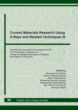 Abbildung von Md Din / Hashim | Current Materials Research Using X-Rays and Related Techniques III | 1. Auflage | 2022 | beck-shop.de