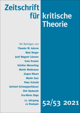 Abbildung von Kramer / Schweppenhäuser | Zeitschrift für kritische Theorie / Zeitschrift für kritische Theorie, Heft 52/53 | 1. Auflage | 2021 | beck-shop.de