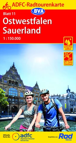 Abbildung von Allgemeiner Deutscher Fahrrad-Club e.V. (ADFC) / BVA BikeMedia GmbH | ADFC-Radtourenkarte 11 Ostwestfalen Sauerland 1:150.000, reiß- und wetterfest, E-Bike geeignet, GPS-Tracks Download | 14. Auflage | 2022 | beck-shop.de