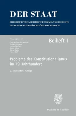 Abbildung von Böckenförde | Probleme des Konstitutionalismus im 19. Jahrhundert. | 2. Auflage | 2022 | 1 | beck-shop.de