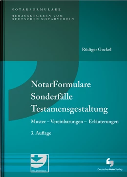 Abbildung von Gockel | NotarFormulare Sonderfälle Testamentsgestaltung | 3. Auflage | 2022 | beck-shop.de
