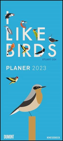 Abbildung von I lIke Birds 2023 - Planer mit zwei Spalten - Partner-Planer - Notizkalender - Illustriert von Stuart Cox - Format 22 x 49,5 cm | 1. Auflage | 2022 | beck-shop.de