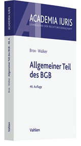 Abbildung von Brox / Walker | Allgemeiner Teil des BGB | 46., neu bearbeitete Auflage | 2022 | beck-shop.de