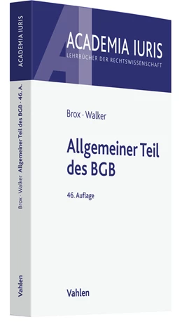 Abbildung von Brox / Walker | Allgemeiner Teil des BGB | 46. Auflage | 2022 | beck-shop.de