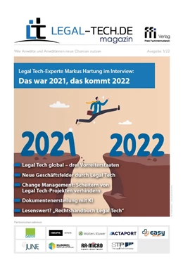 Abbildung von LEGAL-TECH.DE magazin • Ausgabe 1/2022 | | 2022 | beck-shop.de