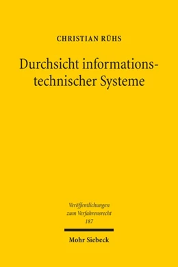 Abbildung von Rühs | Durchsicht informationstechnischer Systeme | 1. Auflage | 2022 | 187 | beck-shop.de