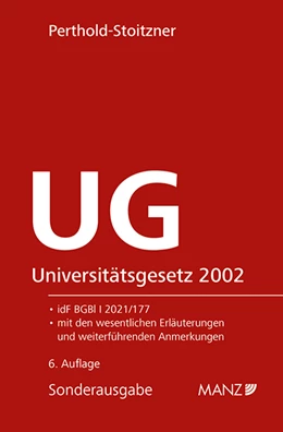 Abbildung von Perthold-Stoitzner | Universitätsgesetz 2002 | 6. Auflage | 2022 | beck-shop.de
