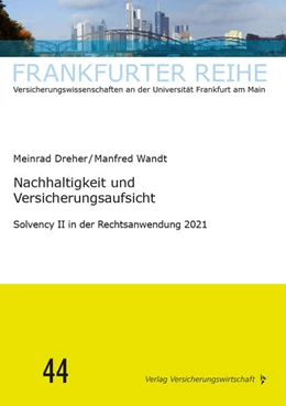 Abbildung von Wandt / Dreher | Nachhaltigkeit und Versicherungsaufsicht | 1. Auflage | 2022 | beck-shop.de