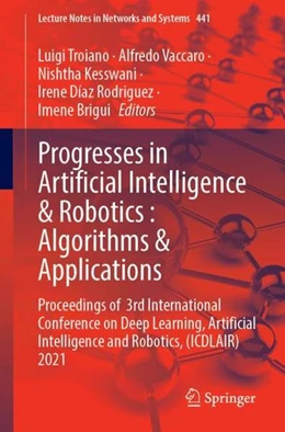 Abbildung von Troiano / Vaccaro | Progresses in Artificial Intelligence & Robotics: Algorithms & Applications | 1. Auflage | 2022 | beck-shop.de