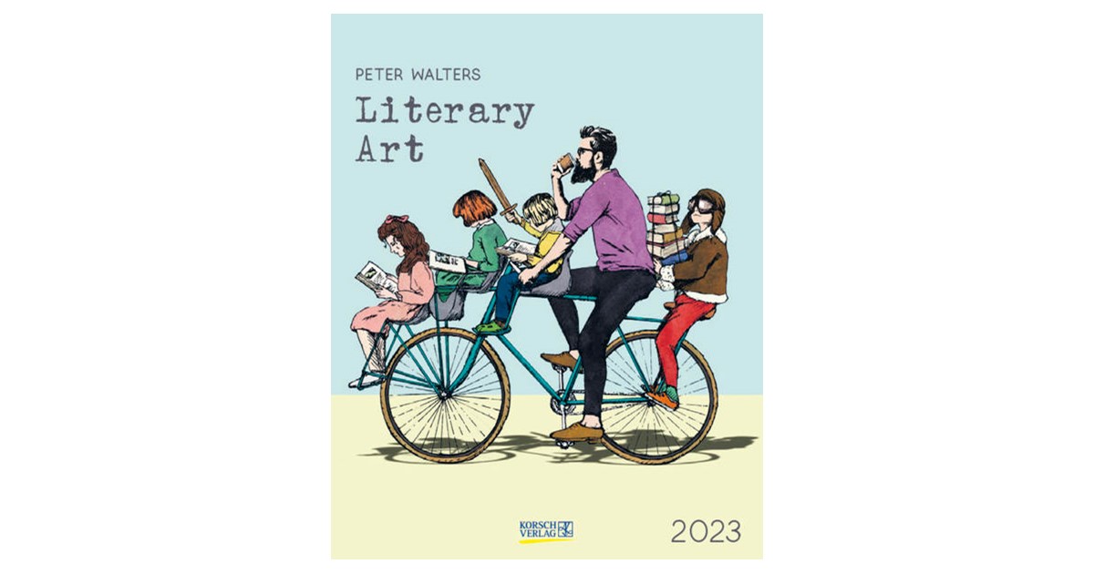 Kunstkalender mit Illustrationen Literatur/Bücher 2022 Korsch Literary Art mod 