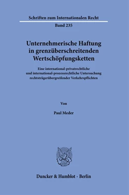 Abbildung von Meder | Unternehmerische Haftung in grenzüberschreitenden Wertschöpfungsketten. | 1. Auflage | 2022 | beck-shop.de