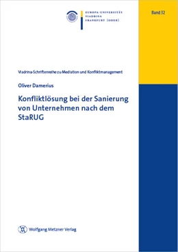 Abbildung von Damerius | Konfliktlösung bei der Sanierung von Unternehmen nach dem StaRUG | 1. Auflage | 2022 | beck-shop.de