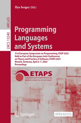 Abbildung von Sergey | Programming Languages and Systems | 1. Auflage | 2022 | 13240 | beck-shop.de