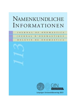 Abbildung von Prinz / Siegfried-Schupp | Namenkundliche Informationen 113 | 1. Auflage | 2022 | beck-shop.de