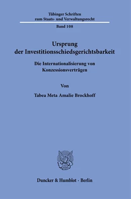 Abbildung von Brockhoff | Ursprung der Investitionsschiedsgerichtsbarkeit. | 1. Auflage | 2022 | beck-shop.de
