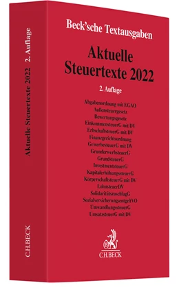 Abbildung von Aktuelle Steuertexte 2022 | 2. Auflage | 2022 | beck-shop.de