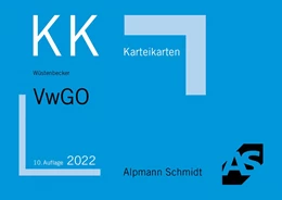 Abbildung von Wüstenbecker | Karteikarten VwGO | 10. Auflage | 2022 | beck-shop.de