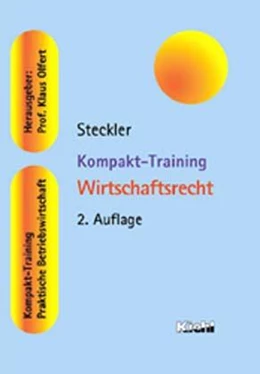 Abbildung von Steckler | Kompakt-Training Wirtschaftsrecht | 1. Auflage | 2003 | beck-shop.de