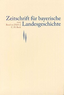 Cover:, Zeitschrift für bayerische Landesgeschichte Band 85 Heft 1/2022