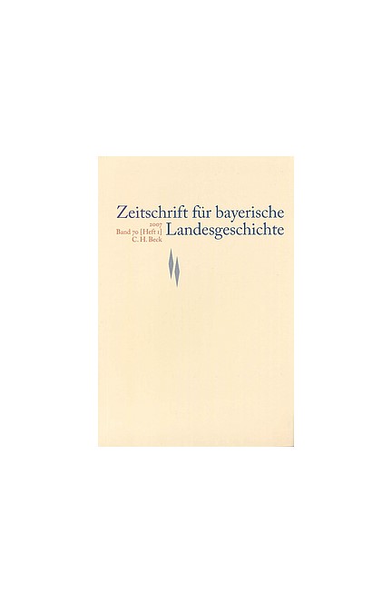 Cover: , Zeitschrift für bayerische Landesgeschichte Band 85 Heft 1/2022