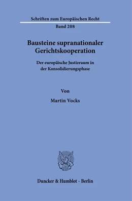Abbildung von Vocks | Bausteine supranationaler Gerichtskooperation. | 1. Auflage | 2022 | 208 | beck-shop.de