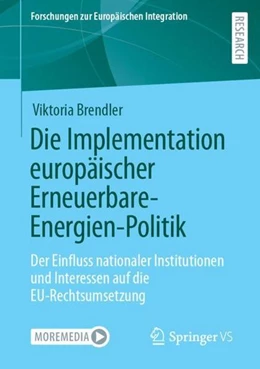 Abbildung von Brendler | Die Implementation europäischer Erneuerbare-Energien-Politik | 1. Auflage | 2022 | beck-shop.de