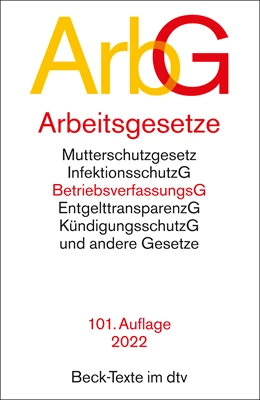 Abbildung von Arbeitsgesetze: ArbG | 101. Auflage | 2022 | 5006 | beck-shop.de