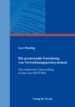 Abbildung von Hemling | Die prozessuale Gestaltung von Verrechnungspreissystemen | 1. Auflage | 2022 | 179 | beck-shop.de