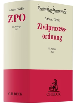 Abbildung von Anders / Gehle | Zivilprozessordnung: ZPO | 81. Auflage | 2023 | Band 1 | beck-shop.de
