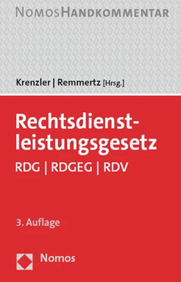 Abbildung von Krenzler / Remmertz (Hrsg.) | Rechtsdienstleistungsgesetz | 3. Auflage | 2023 | beck-shop.de
