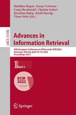 Abbildung von Hagen / Verberne | Advances in Information Retrieval | 1. Auflage | 2022 | beck-shop.de