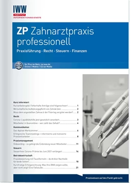 Abbildung von Informationsdienst • ZP Zahnarztpraxis professionell | | 2022 | beck-shop.de