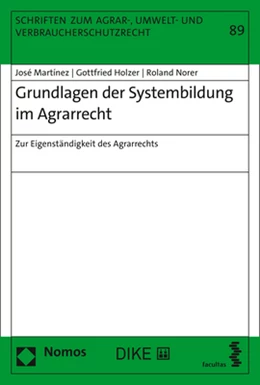 Abbildung von Martínez / Holzer | Grundlagen der Systembildung im Agrarrecht | 1. Auflage | 2022 | beck-shop.de