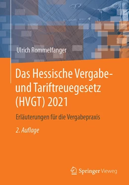 Abbildung von Rommelfanger | Das Hessische Vergabe- und Tariftreuegesetz (HVGT) 2021 | 2. Auflage | 2022 | beck-shop.de