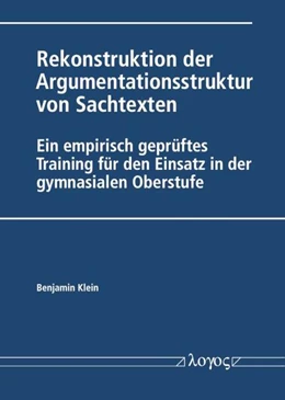 Abbildung von Klein | Rekonstruktion der Argumentationsstruktur von Sachtexten | 1. Auflage | 2022 | beck-shop.de