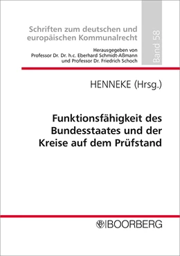 Abbildung von Henneke | Funktionsfähigkeit des Bundesstaates und der Kreise auf dem Prüfstand | 1. Auflage | 2022 | 58 | beck-shop.de
