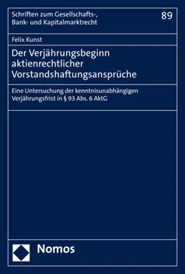 Abbildung von Kunst | Der Verjährungsbeginn aktienrechtlicher Vorstandshaftungsansprüche | 1. Auflage | 2022 | 89 | beck-shop.de