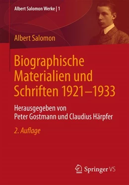 Abbildung von Gostmann / Salomon | Biographische Materialien und Schriften 1921-1933 | 2. Auflage | 2025 | beck-shop.de