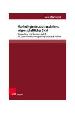 Abbildung von Blaszkowska | Marketingtexte aus translationswissenschaftlicher Sicht | 1. Auflage | 2022 | beck-shop.de