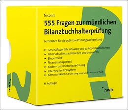 Abbildung von Nicolini | 555 Fragen zur mündlichen Bilanzbuchhalterprüfung | 6. Auflage | 2022 | beck-shop.de