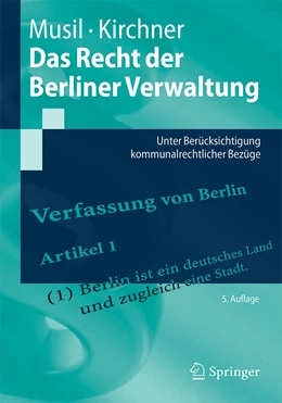 Abbildung von Musil / Kirchner | Das Recht der Berliner Verwaltung | 5. Auflage | 2022 | beck-shop.de