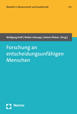 Abbildung von Kröll / Platzer | Forschung an entscheidungsunfähigen Menschen | 1. Auflage | 2022 | 14 | beck-shop.de