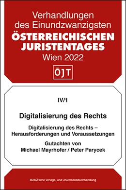 Abbildung von Mayrhofer / Parycek | Digitalisierung des Rechts - Herausforderungen und Voraussetzungen | 1. Auflage | 2022 | beck-shop.de